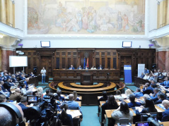 23 April 2018 Participants of the fifth plenary session of the National Convention on the European Union 